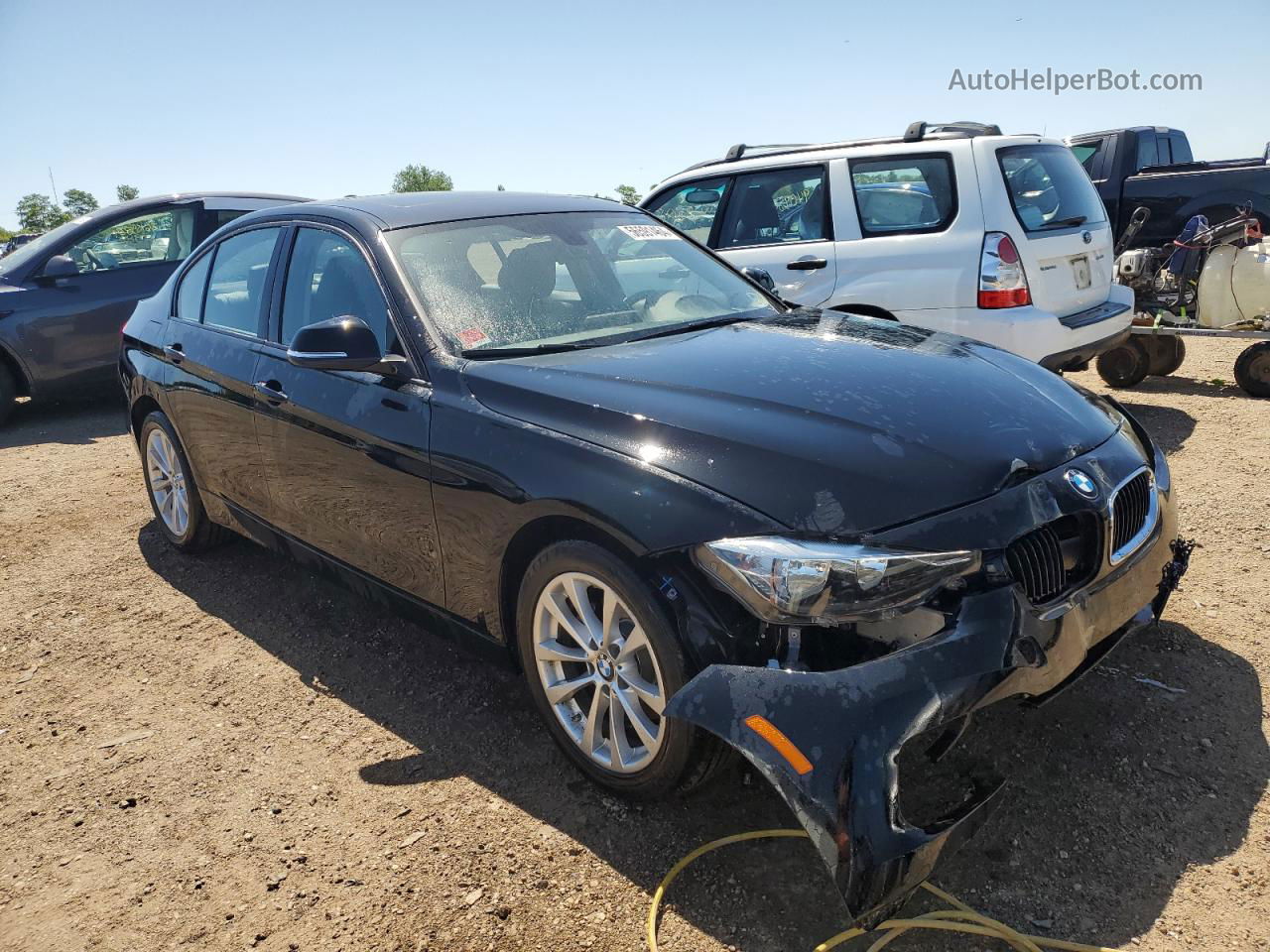 2017 Bmw 320 Xi Black vin: WBA8E5G3XHNU42667