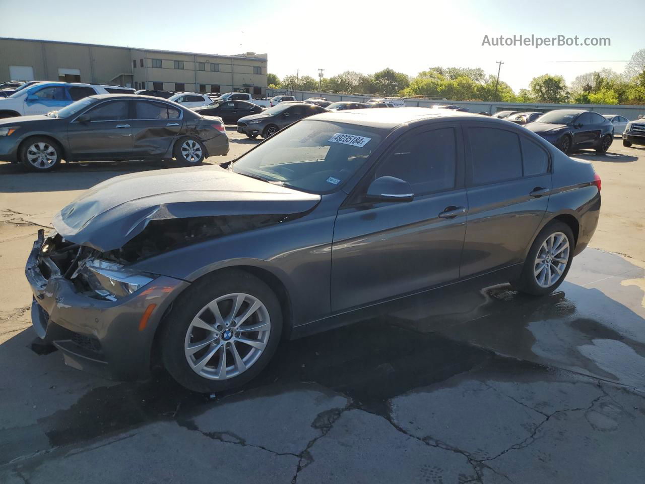 2016 Bmw 320 Xi Gray vin: WBA8E5G51GNT41372