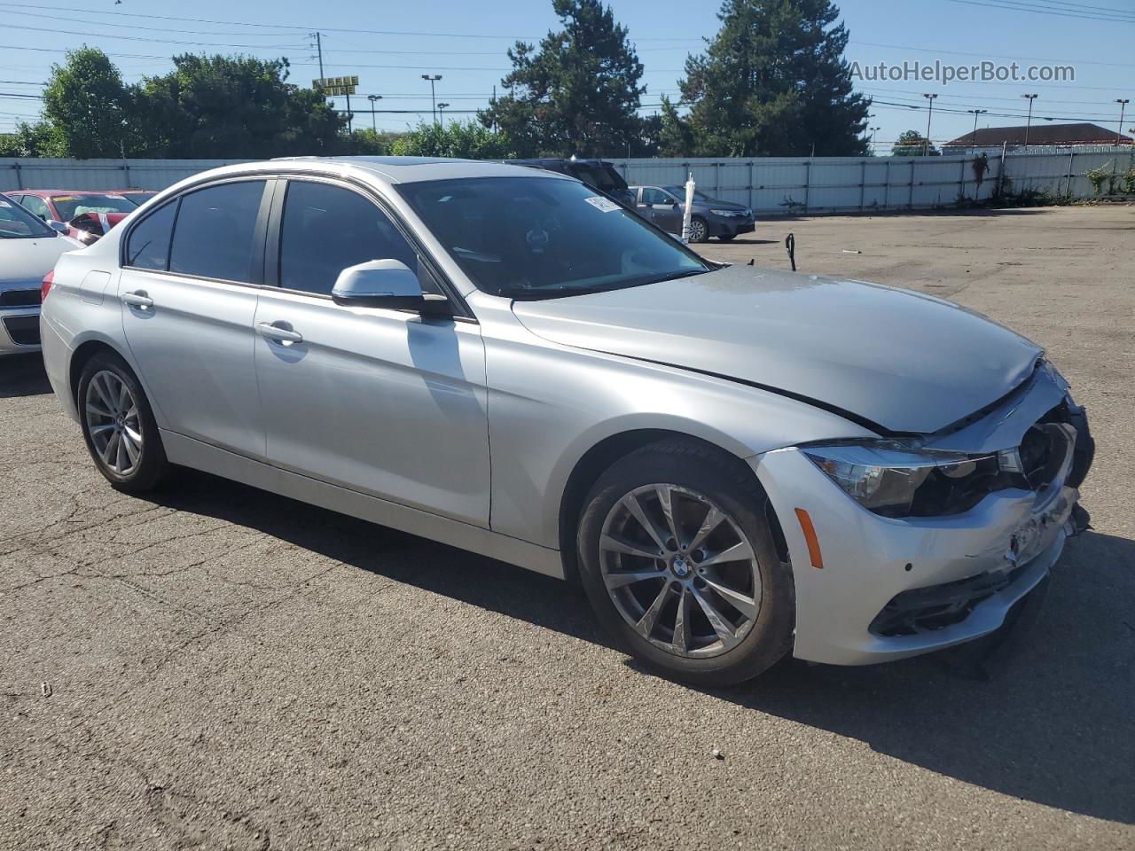 2016 Bmw 320 Xi Silver vin: WBA8E5G51GNU20976