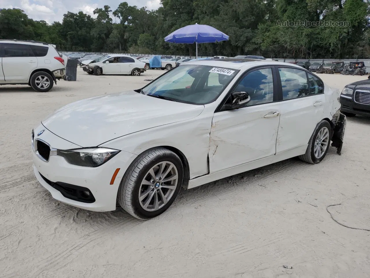 2016 Bmw 320 Xi White vin: WBA8E5G52GNT41493