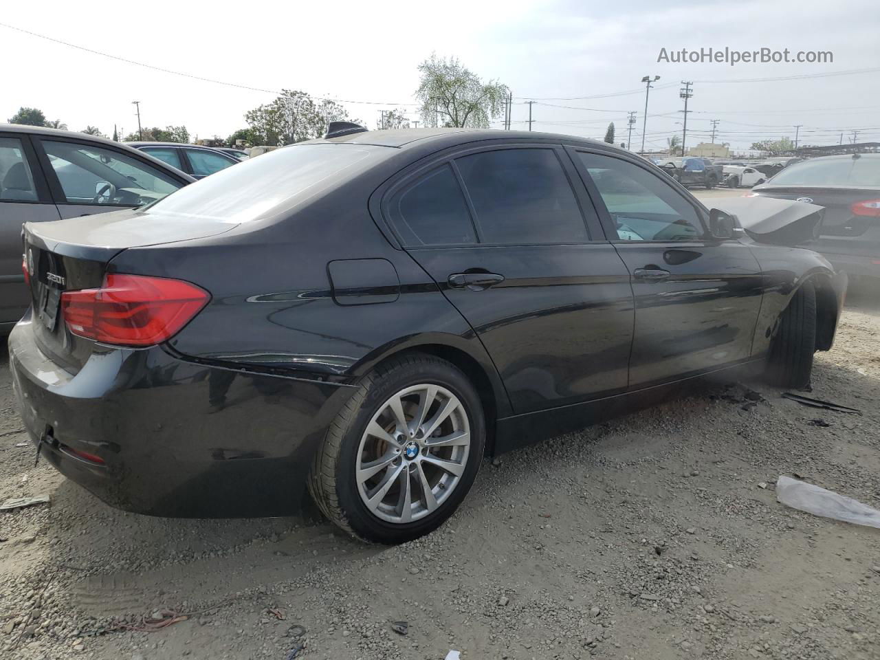 2016 Bmw 320 Xi Черный vin: WBA8E5G53GNT40501