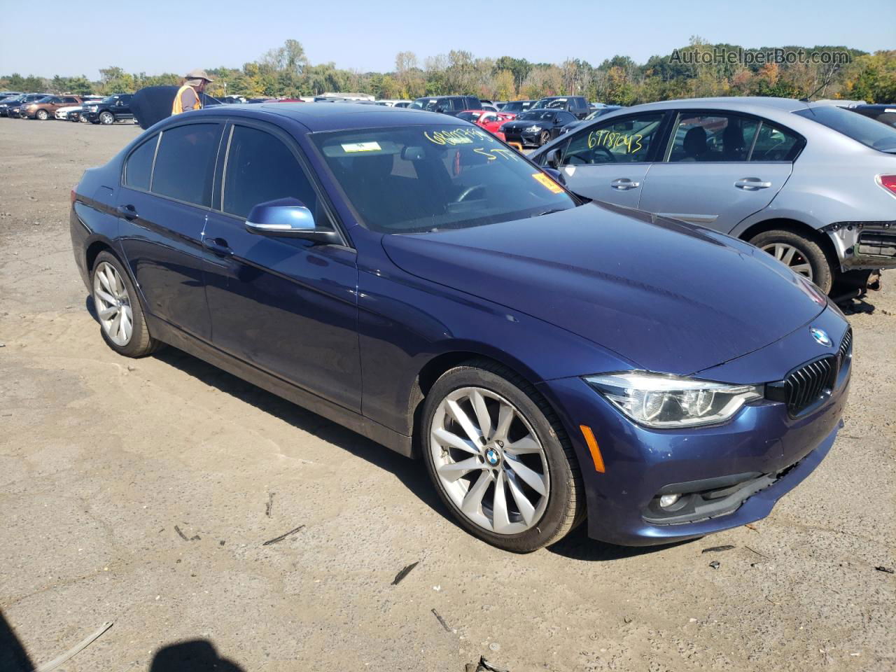 2016 Bmw 320 Xi Blue vin: WBA8E5G53GNT93537