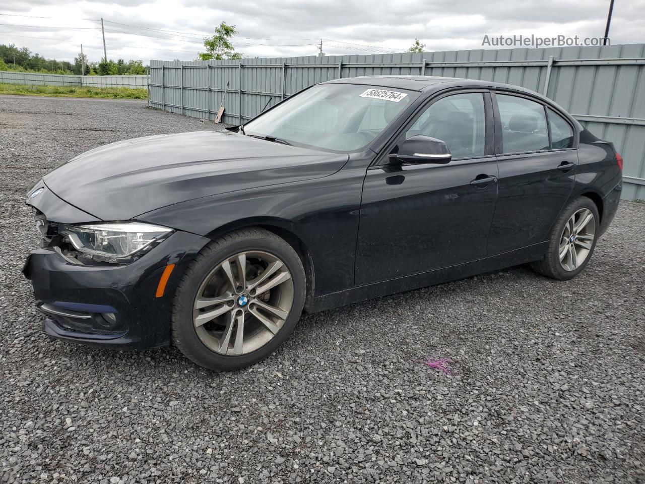 2017 Bmw 320 Xi Black vin: WBA8E5G53HNU22780