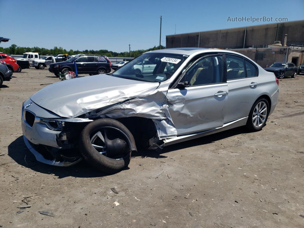 2017 Bmw 320 Xi Silver vin: WBA8E5G53HNU42298