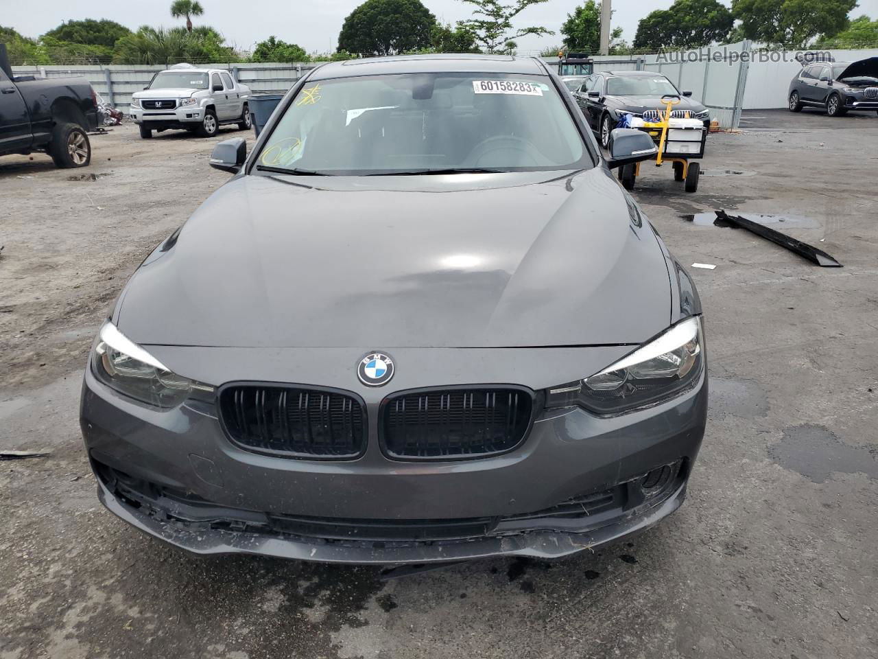 2016 Bmw 320 Xi Gray vin: WBA8E5G55GNT41830