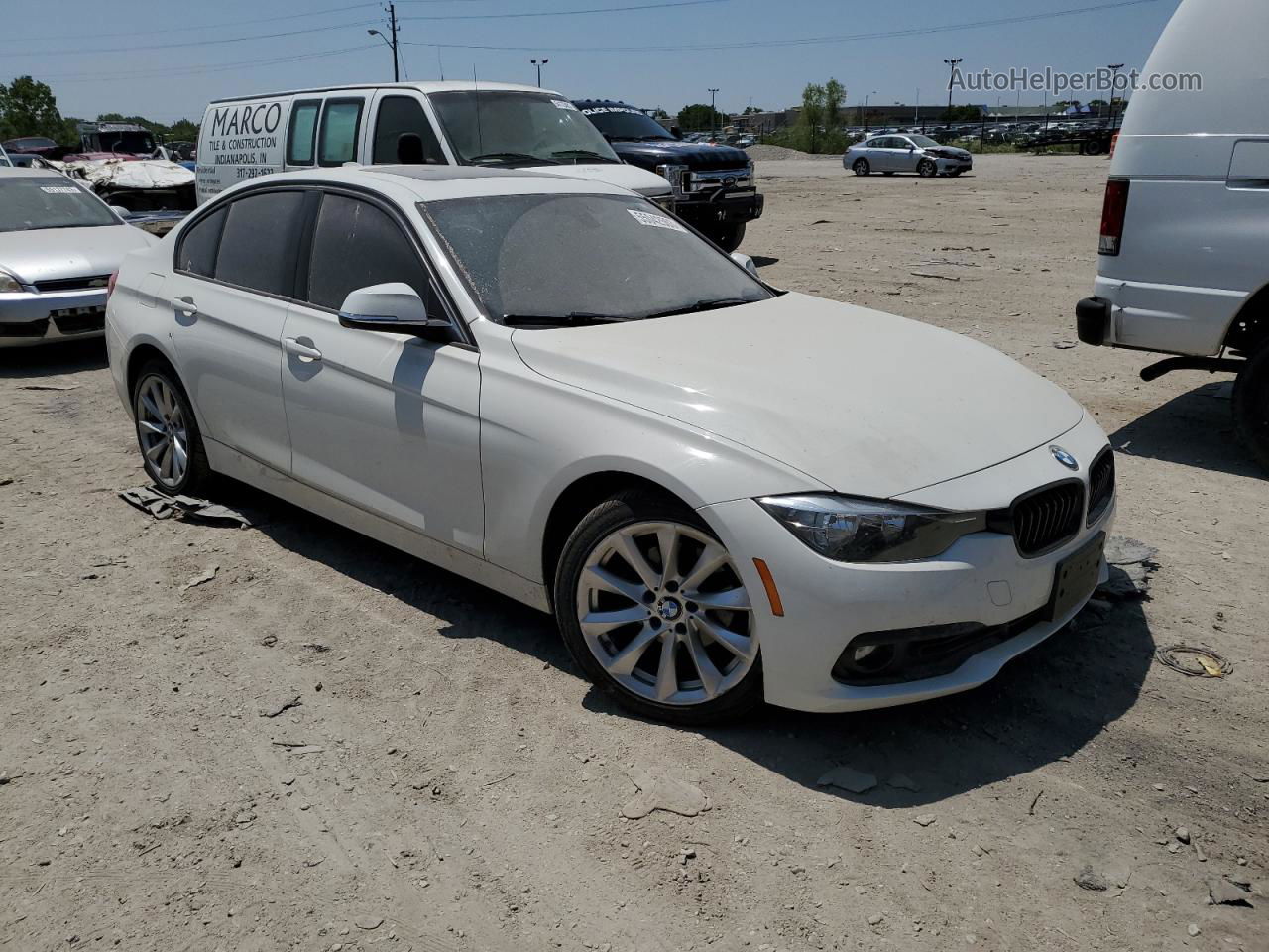 2017 Bmw 320 Xi White vin: WBA8E5G56HNU41484