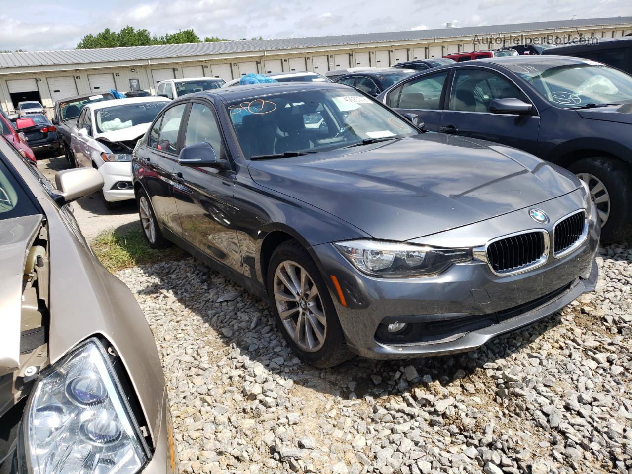 2017 Bmw 320 Xi Gray vin: WBA8E5G57HNU41929