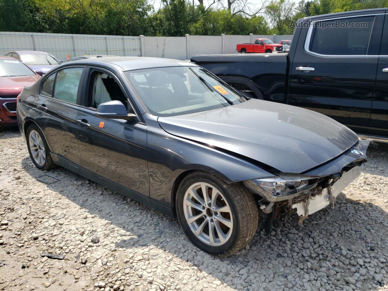 2016 Bmw 320 Xi Gray vin: WBA8E5G5XGNU20538