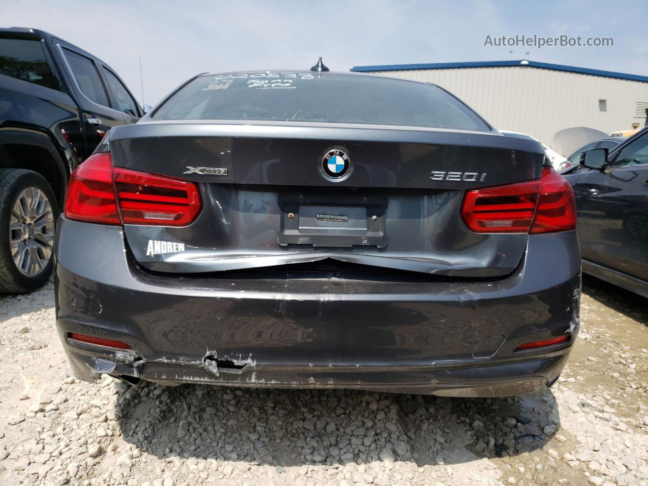 2016 Bmw 320 Xi Gray vin: WBA8E5G5XGNU20538