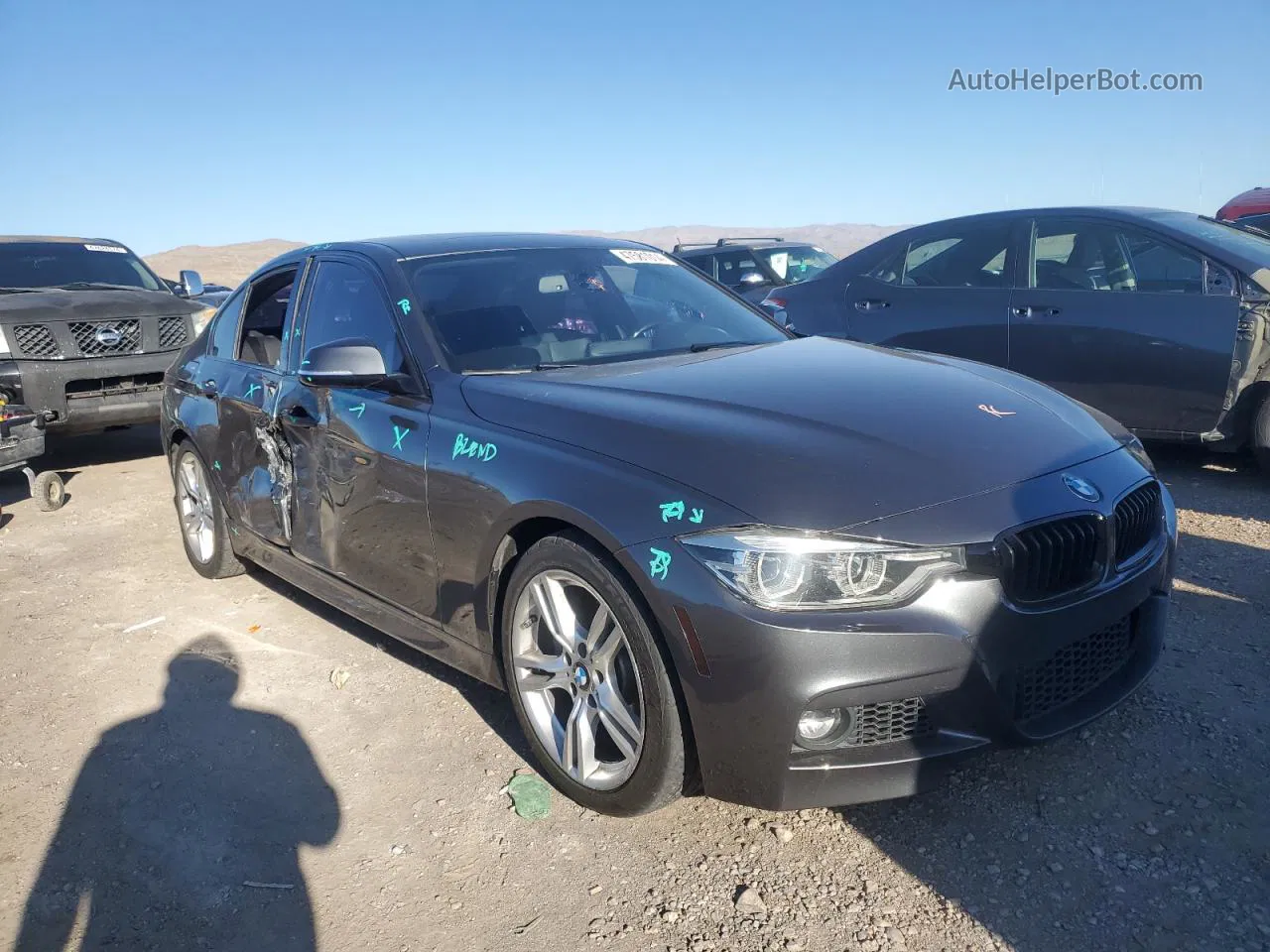 2016 Bmw 328 I Sulev Угольный vin: WBA8E9C50GK646733