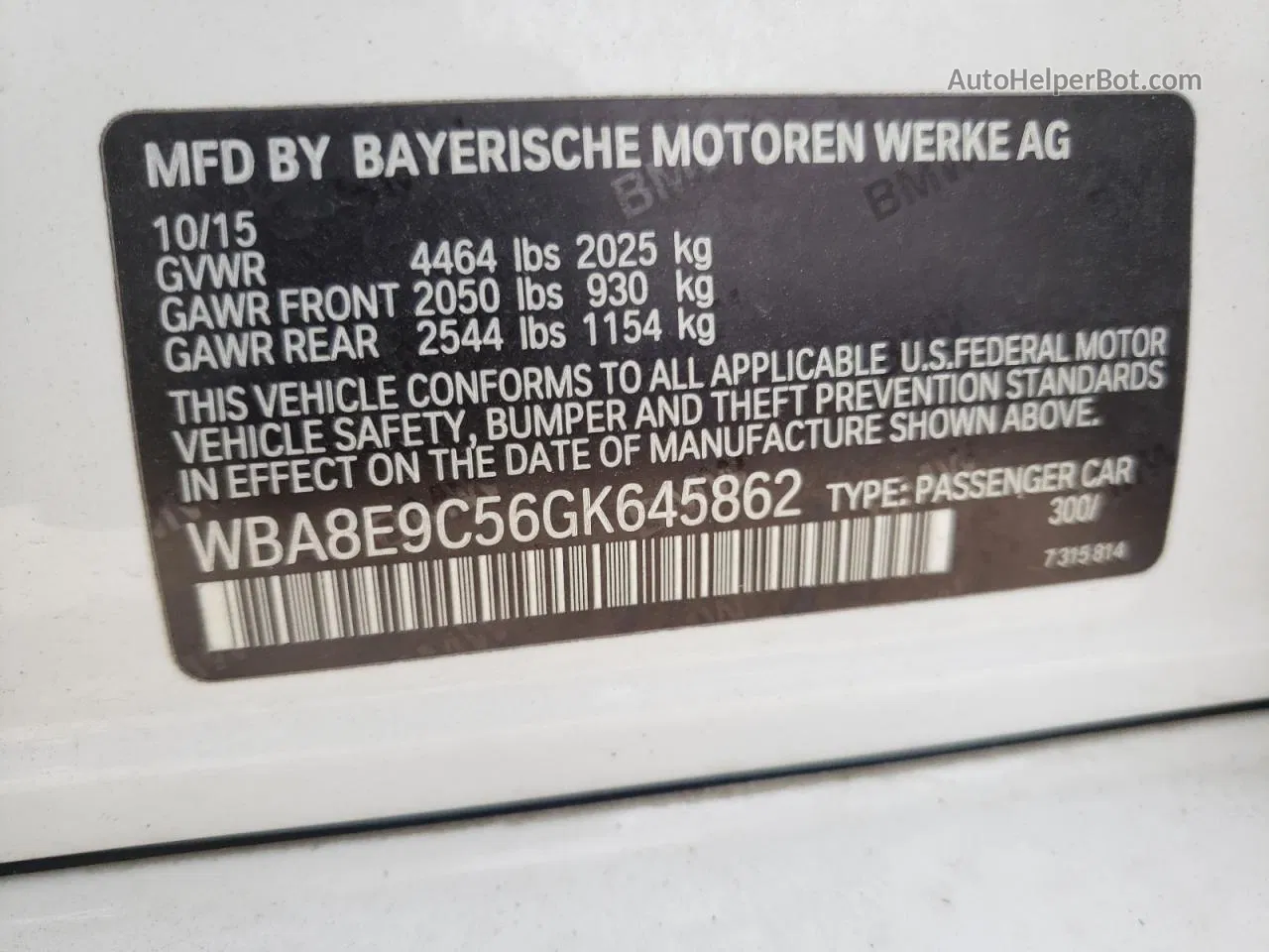 2016 Bmw 328 I Sulev White vin: WBA8E9C56GK645862