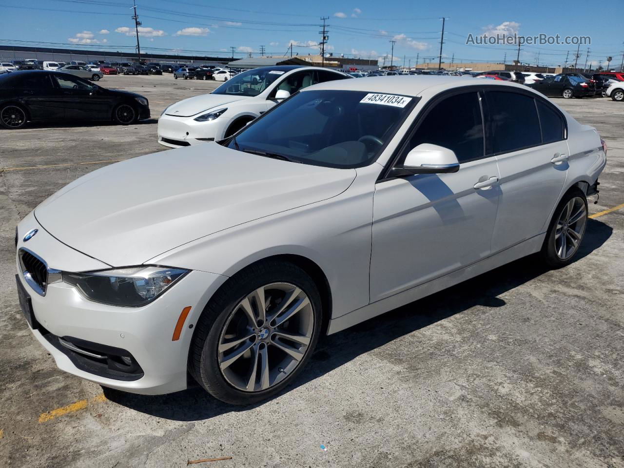 2016 Bmw 328 I Sulev White vin: WBA8E9C56GK646588