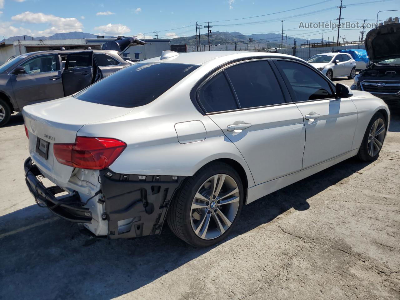 2016 Bmw 328 I Sulev White vin: WBA8E9C56GK646588