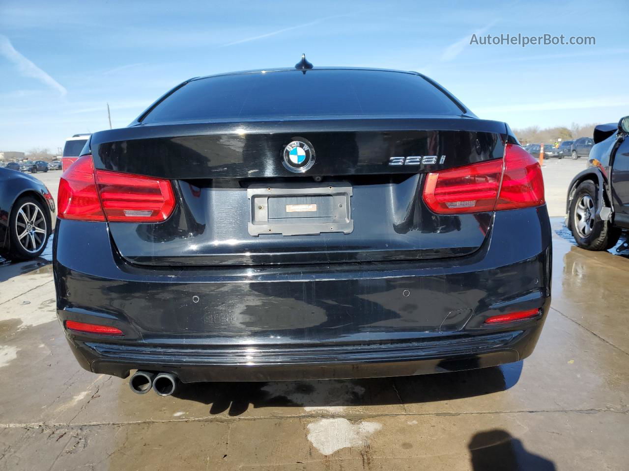 2016 Bmw 328 I Sulev Черный vin: WBA8E9C58GK603466