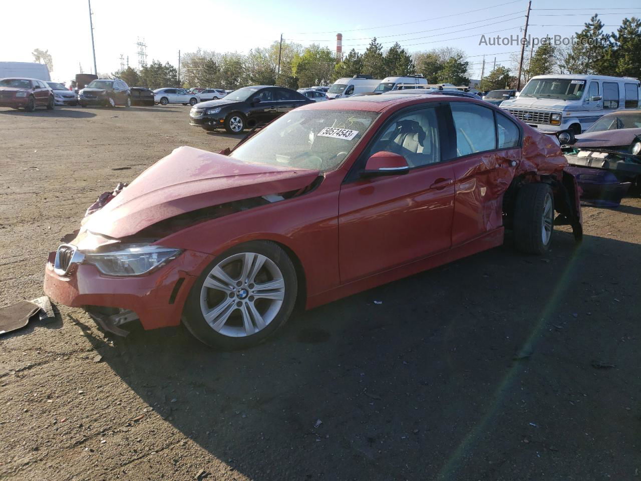 2016 Bmw 328 I Sulev Red vin: WBA8E9C58GK648455