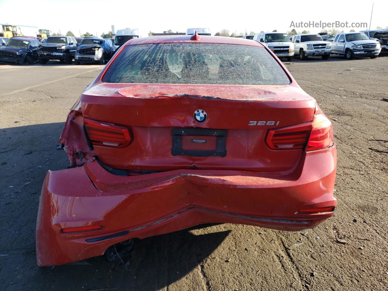 2016 Bmw 328 I Sulev Красный vin: WBA8E9C58GK648455