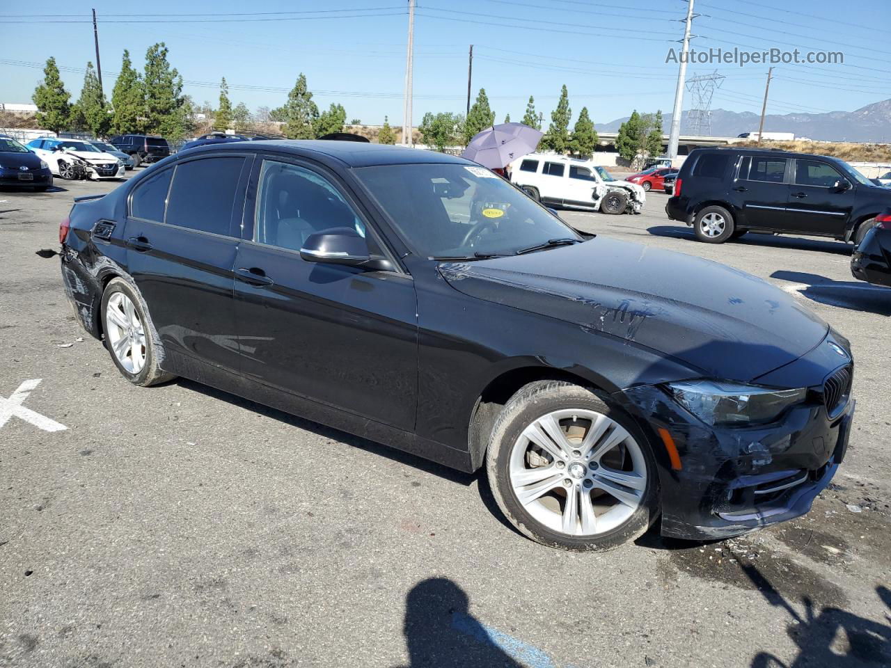 2016 Bmw 328 I Sulev Черный vin: WBA8E9C5XGK648537