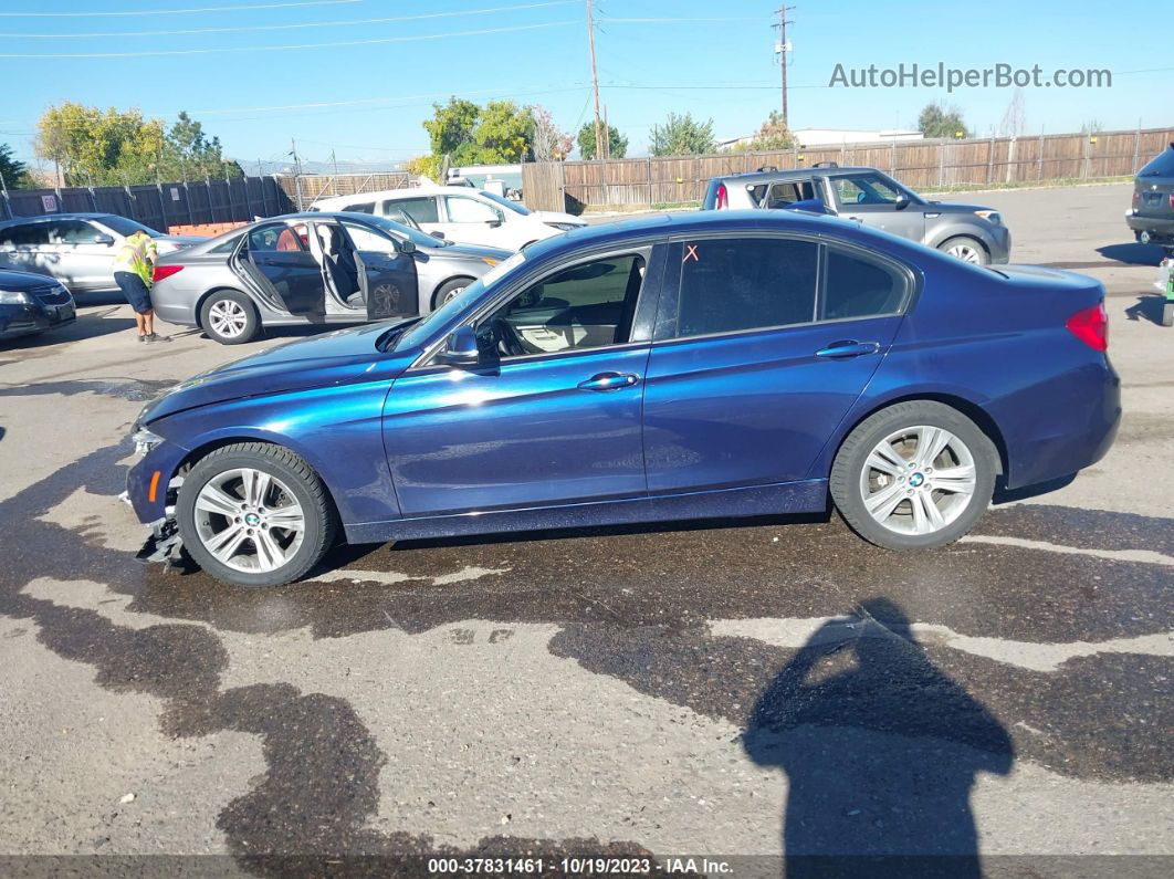 2016 Bmw 328i Синий vin: WBA8E9G50GNT46800