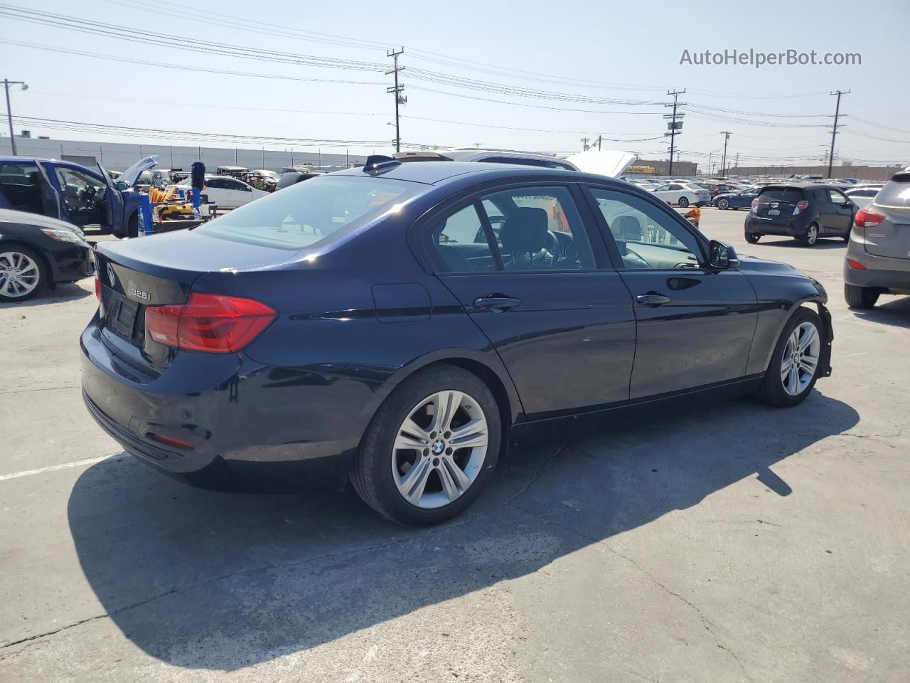 2016 Bmw 328 I Sulev Синий vin: WBA8E9G52GNU29922