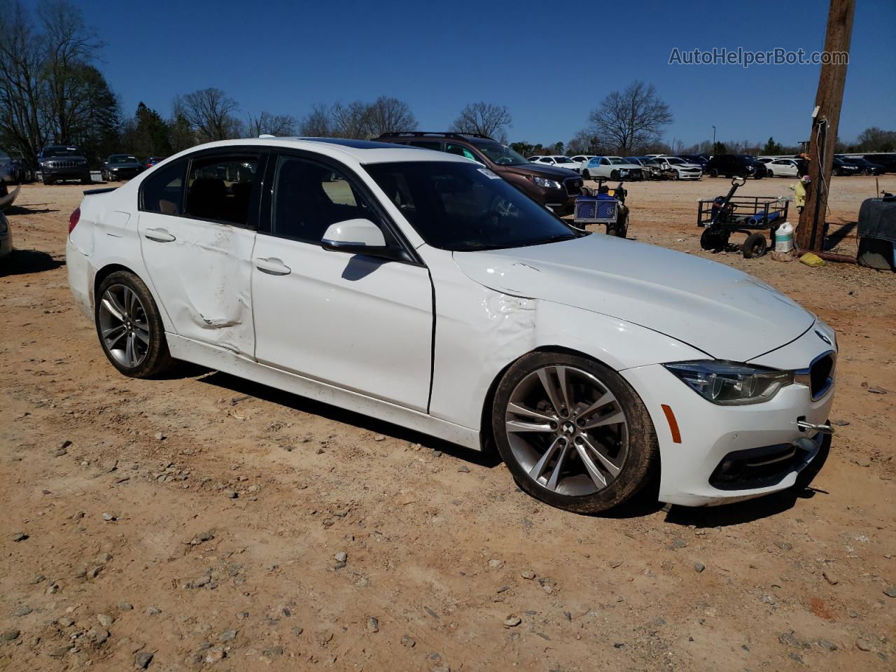 2016 Bmw 328 I Sulev White vin: WBA8E9G54GNT42460