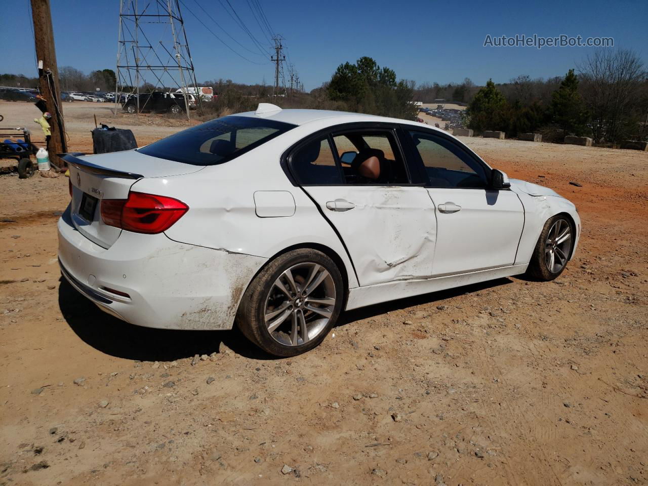 2016 Bmw 328 I Sulev White vin: WBA8E9G54GNT42460