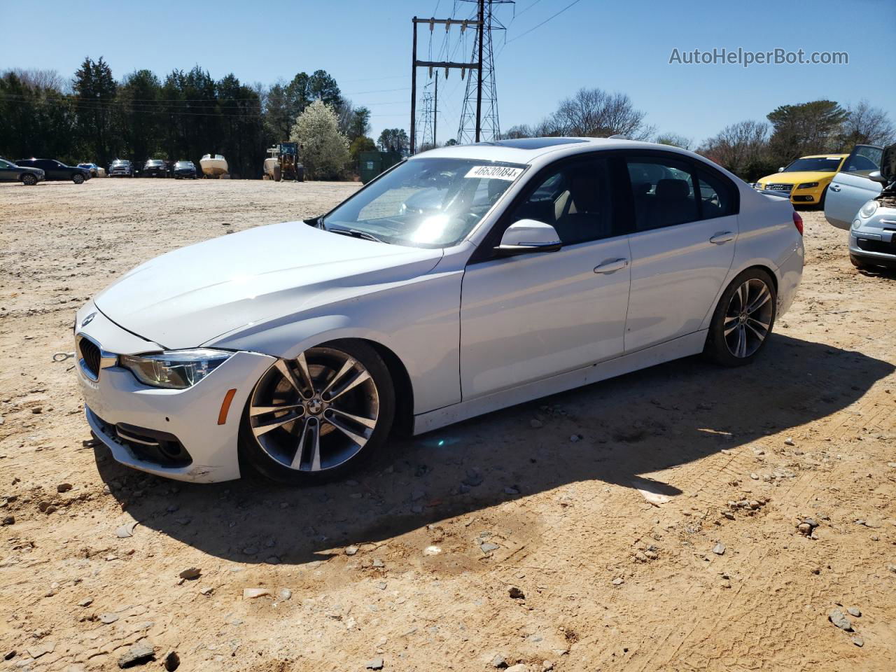 2016 Bmw 328 I Sulev White vin: WBA8E9G54GNT42460