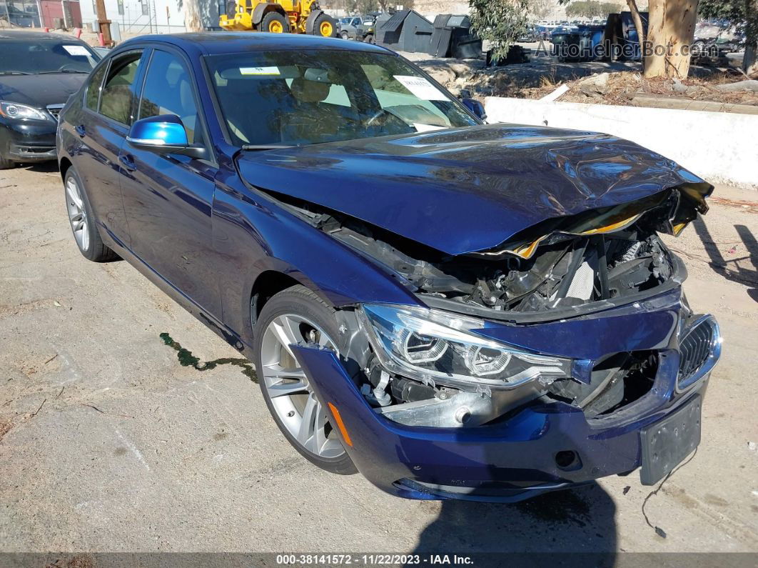 2016 Bmw 328i Blue vin: WBA8E9G54GNT82795