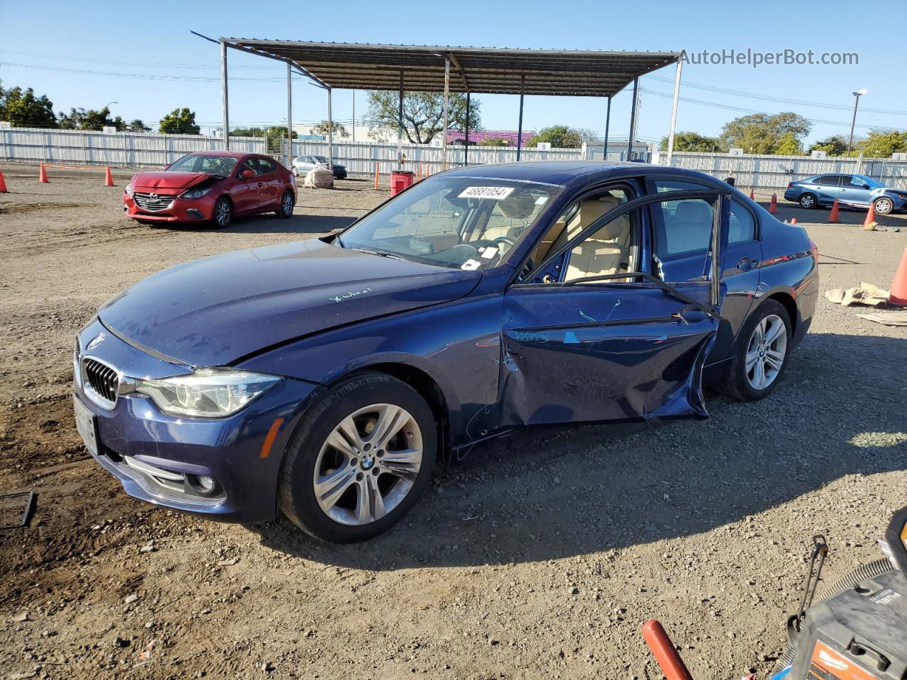 2016 Bmw 328 I Sulev Blue vin: WBA8E9G54GNT88113