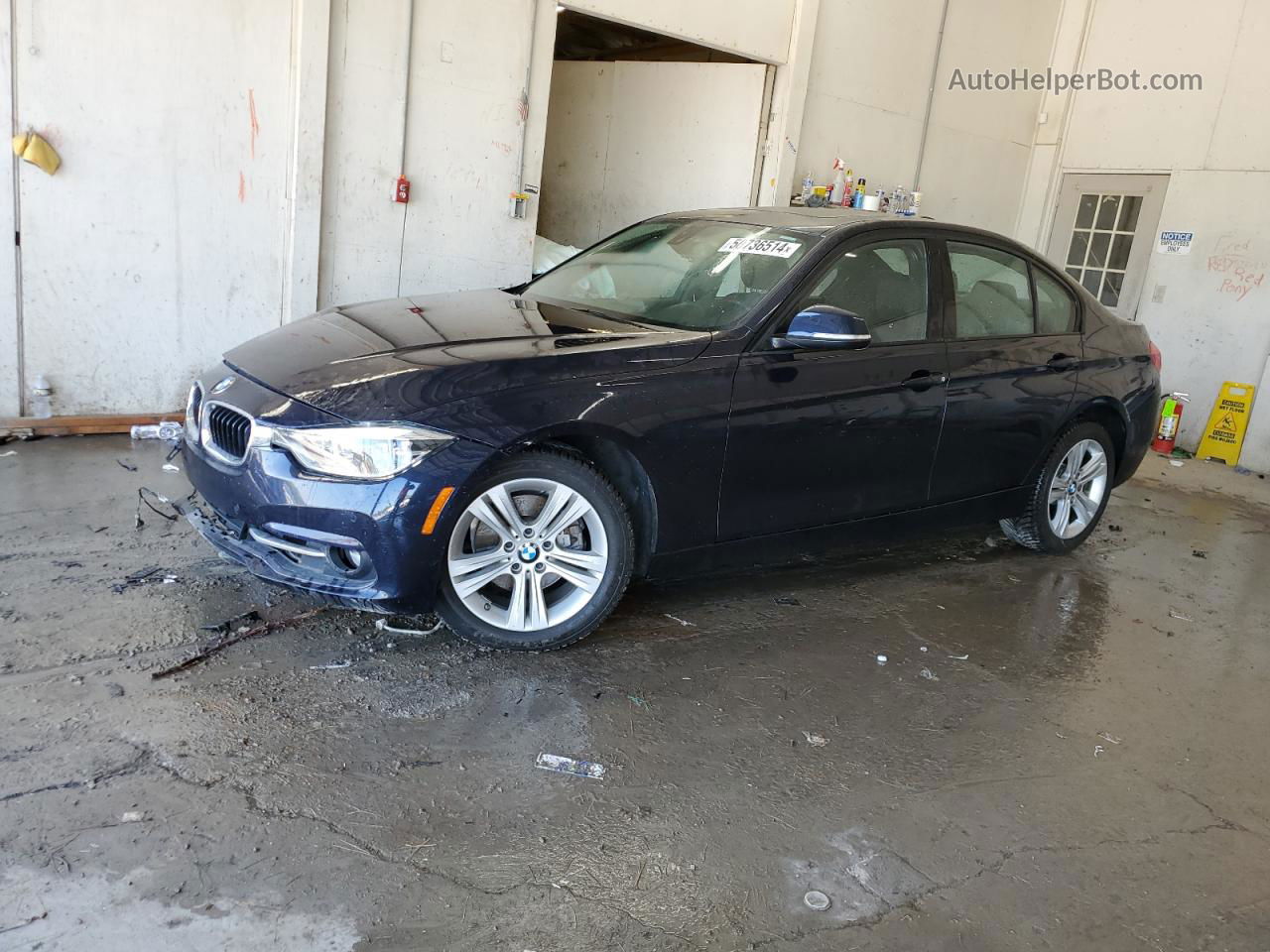 2016 Bmw 328 I Sulev Синий vin: WBA8E9G54GNU29453