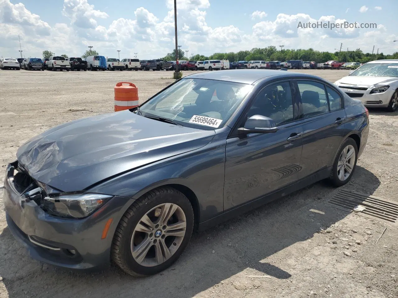 2016 Bmw 328 I Sulev Серый vin: WBA8E9G55GNT81235