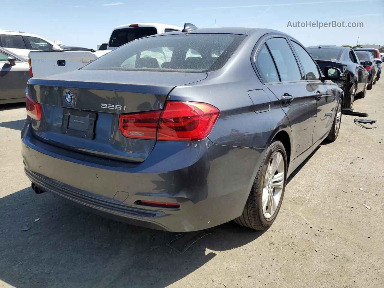 2016 Bmw 328 I Sulev Серый vin: WBA8E9G55GNT81378