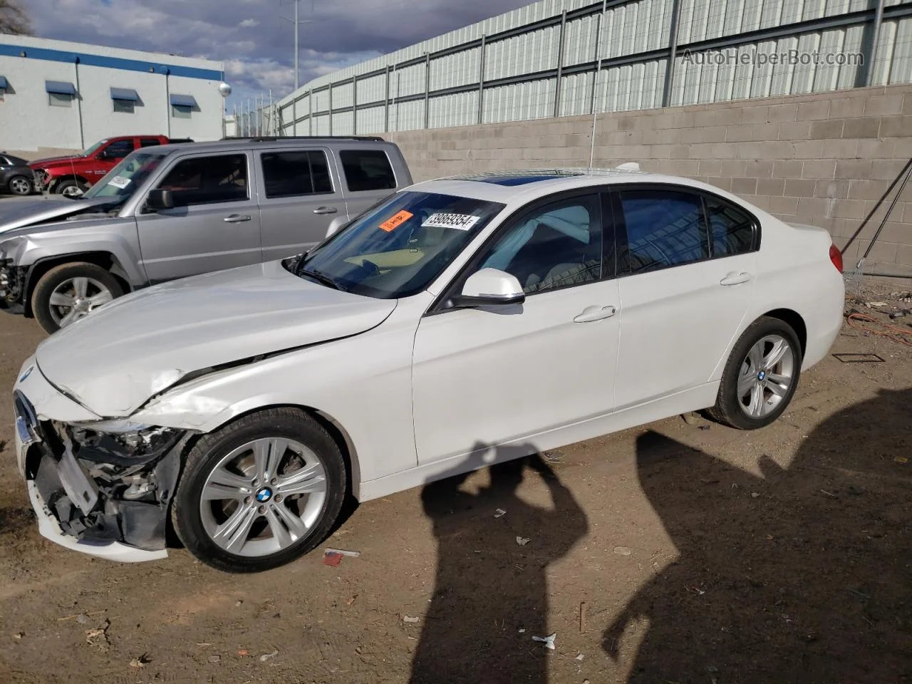 2016 Bmw 328 I Sulev White vin: WBA8E9G55GNU30658