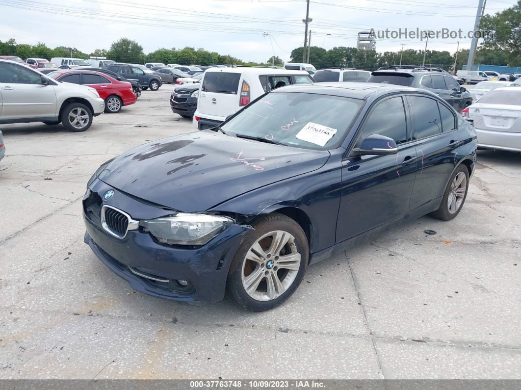 2016 Bmw 3 Series 328i Blue vin: WBA8E9G56GNT88369