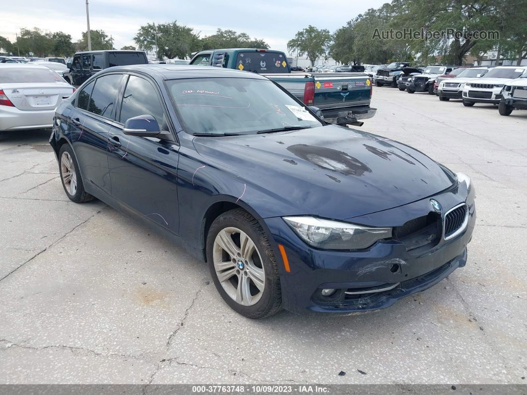 2016 Bmw 3 Series 328i Blue vin: WBA8E9G56GNT88369