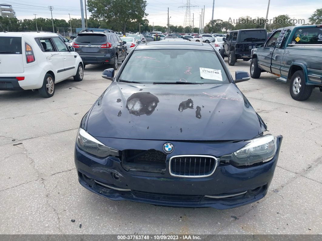 2016 Bmw 3 Series 328i Blue vin: WBA8E9G56GNT88369