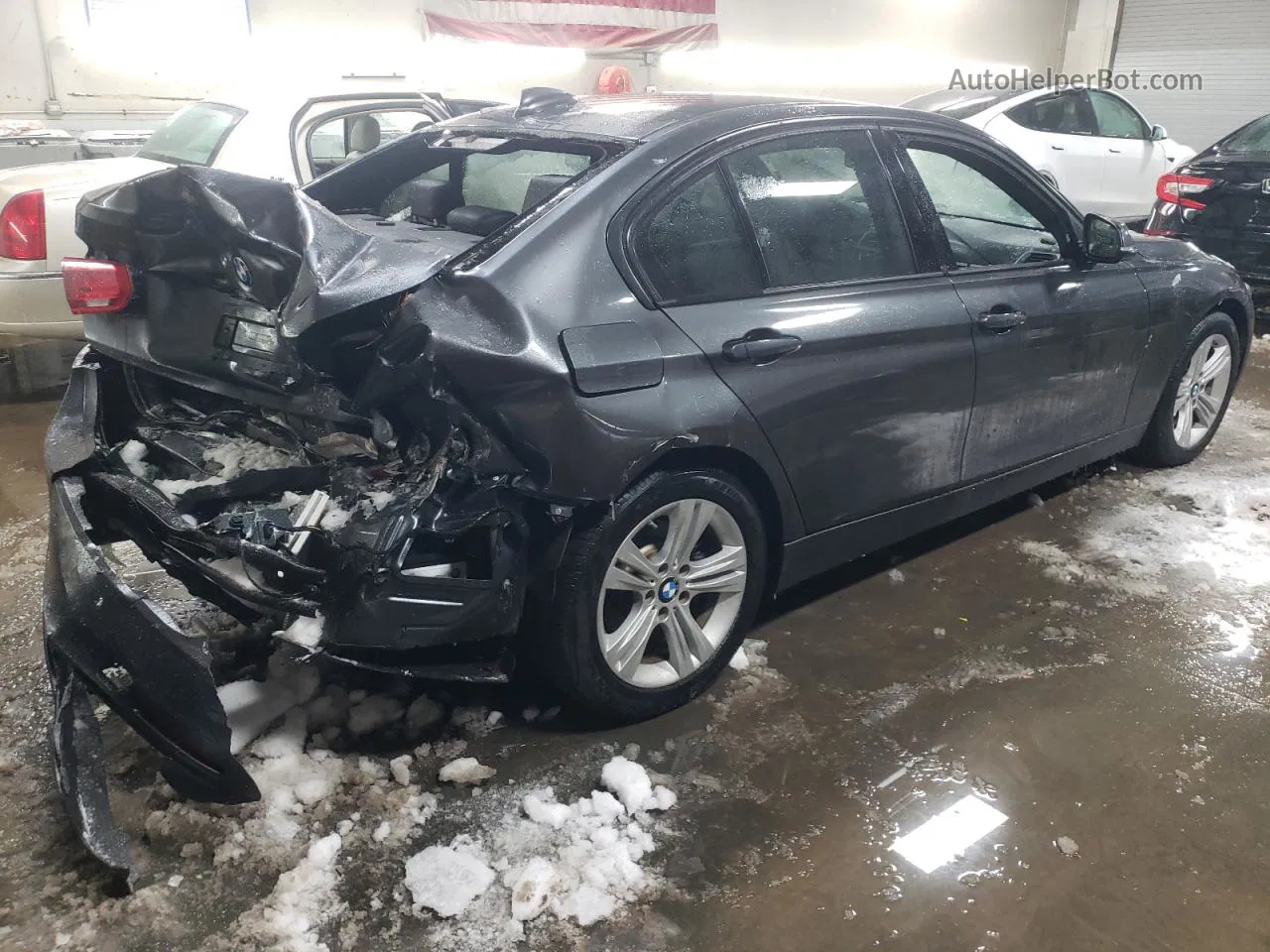 2016 Bmw 328 I Sulev Серый vin: WBA8E9G57GNU30578