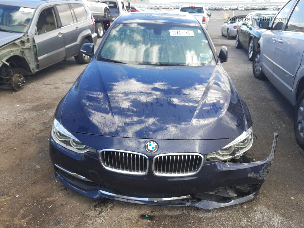 2016 Bmw 328 I Sulev Синий vin: WBA8E9G58GNT82279