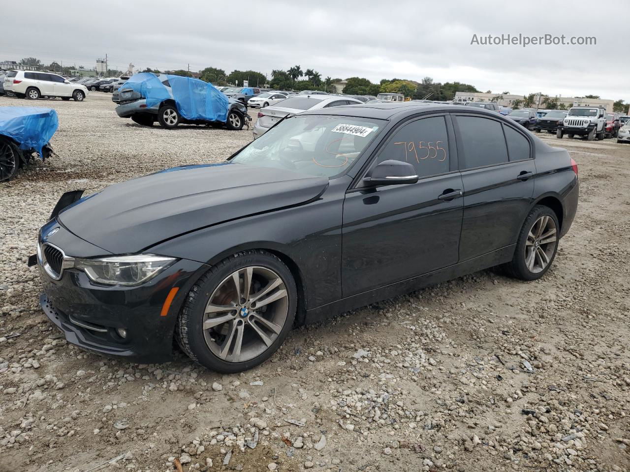 2016 Bmw 328 I Sulev Черный vin: WBA8E9G58GNT83660