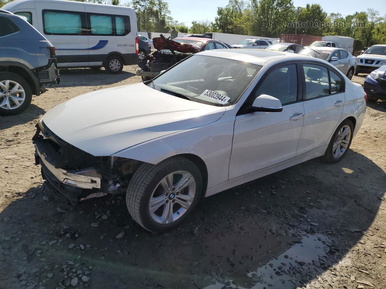 2016 Bmw 328 I Sulev White vin: WBA8E9G58GNU28449