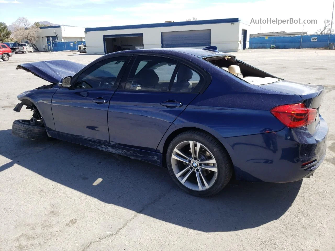 2016 Bmw 328 I Sulev Синий vin: WBA8E9G59GNT46889