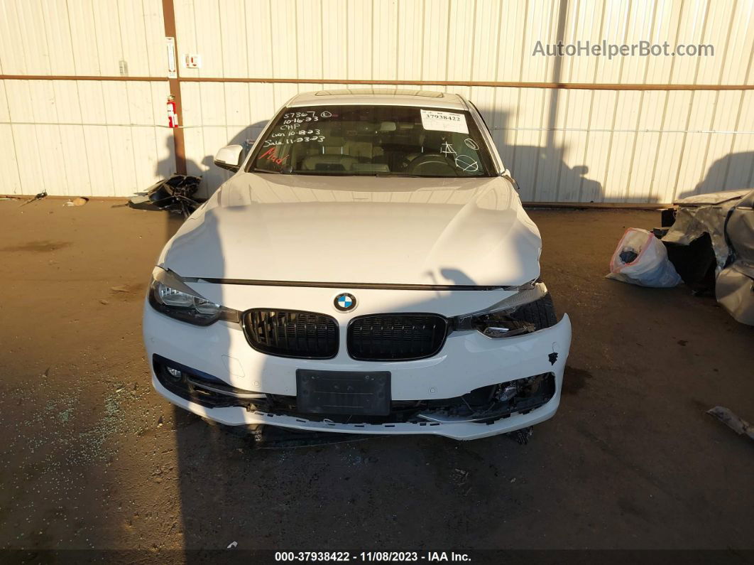 2016 Bmw 328i White vin: WBA8E9G59GNT84980