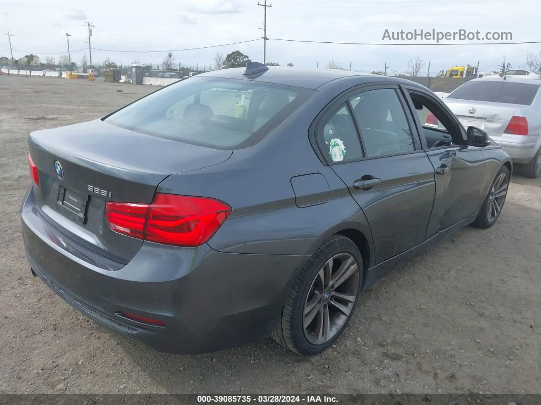 2016 Bmw 328i Gray vin: WBA8E9G5XGNT84325