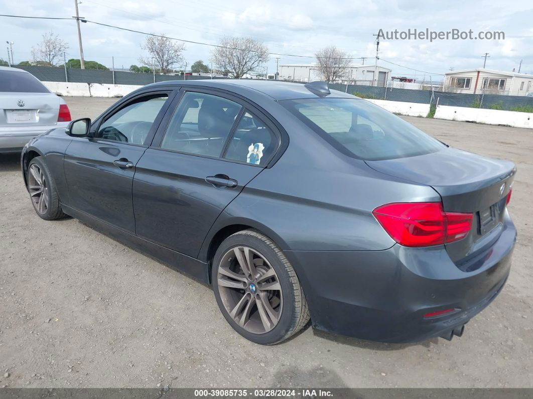 2016 Bmw 328i Gray vin: WBA8E9G5XGNT84325