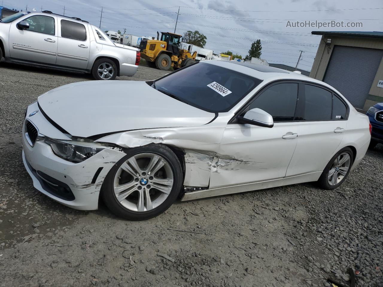 2016 Bmw 328 D Xdrive White vin: WBA8F1C50GK439094