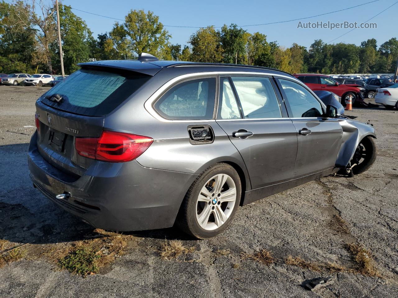 2016 Bmw 328 Xi Gray vin: WBA8G5C52GK443247