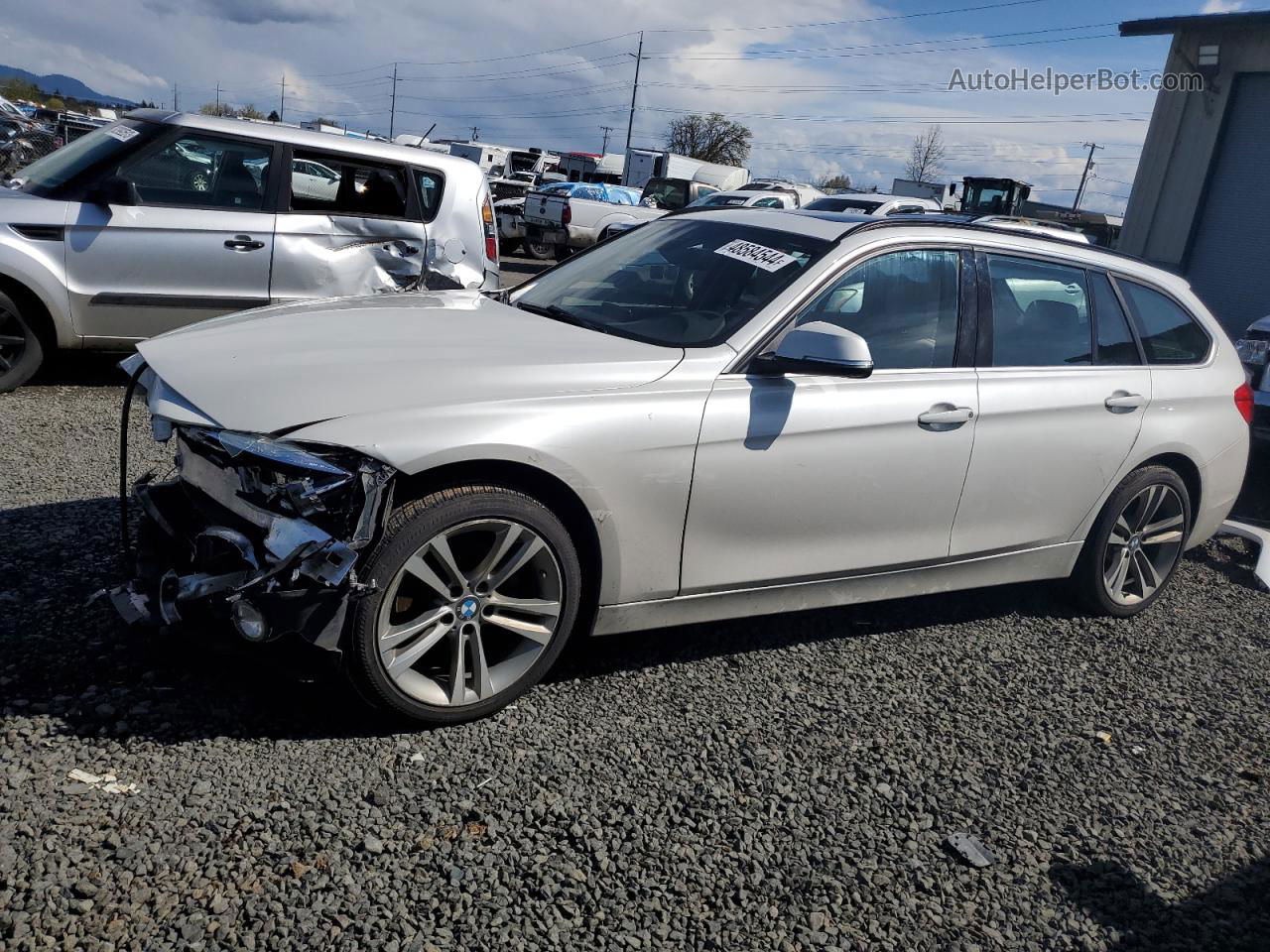 2017 Bmw 328 D Xdrive White vin: WBA8J1C38HA018261