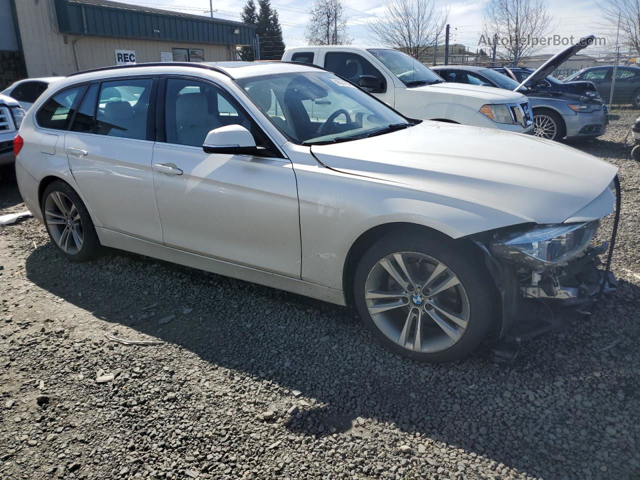 2017 Bmw 328 D Xdrive White vin: WBA8J1C38HA018261