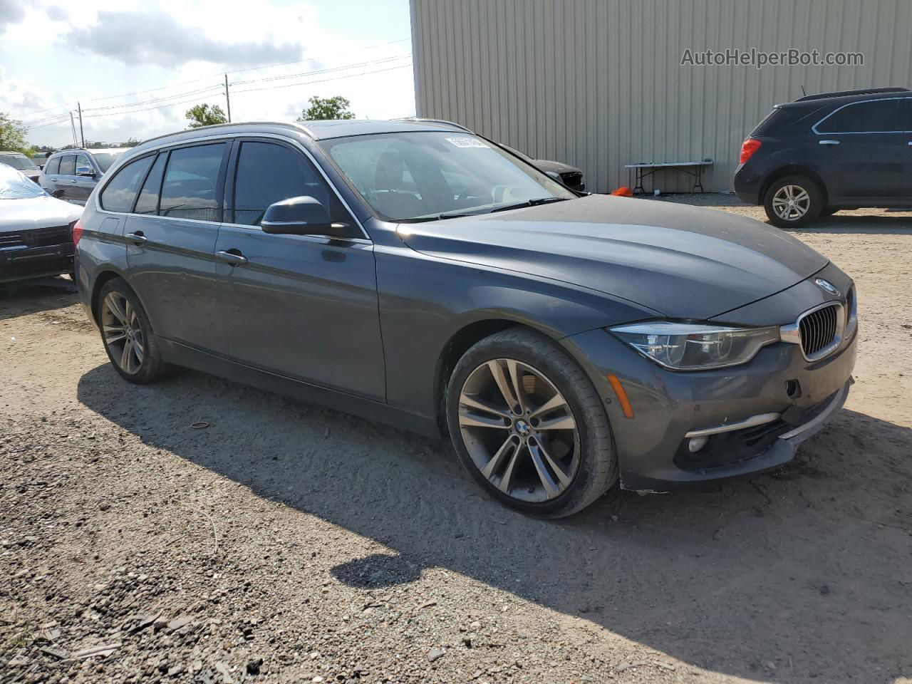 2017 Bmw 330 Xi Gray vin: WBA8K3C51HK679392