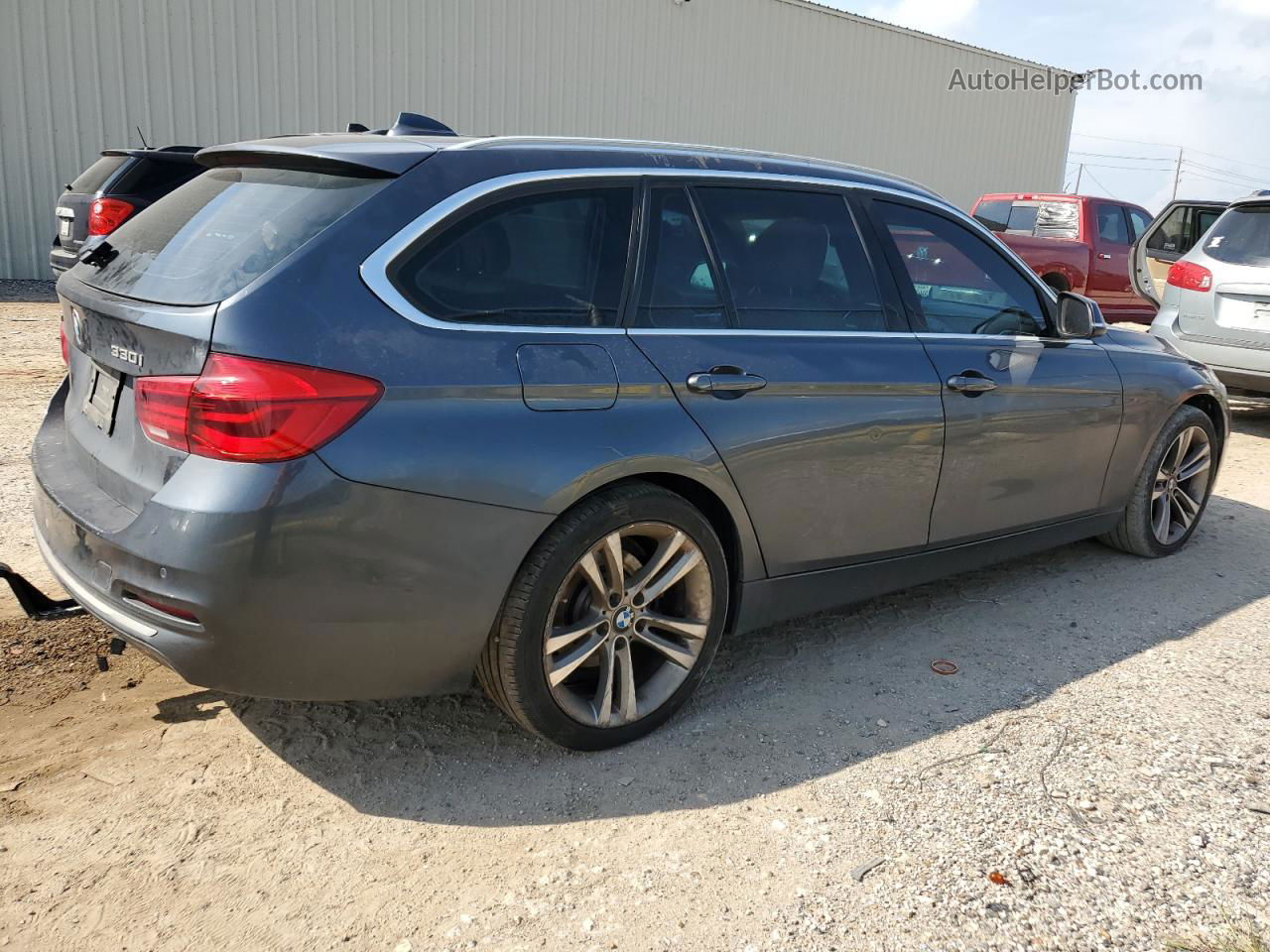 2017 Bmw 330 Xi Gray vin: WBA8K3C51HK679392