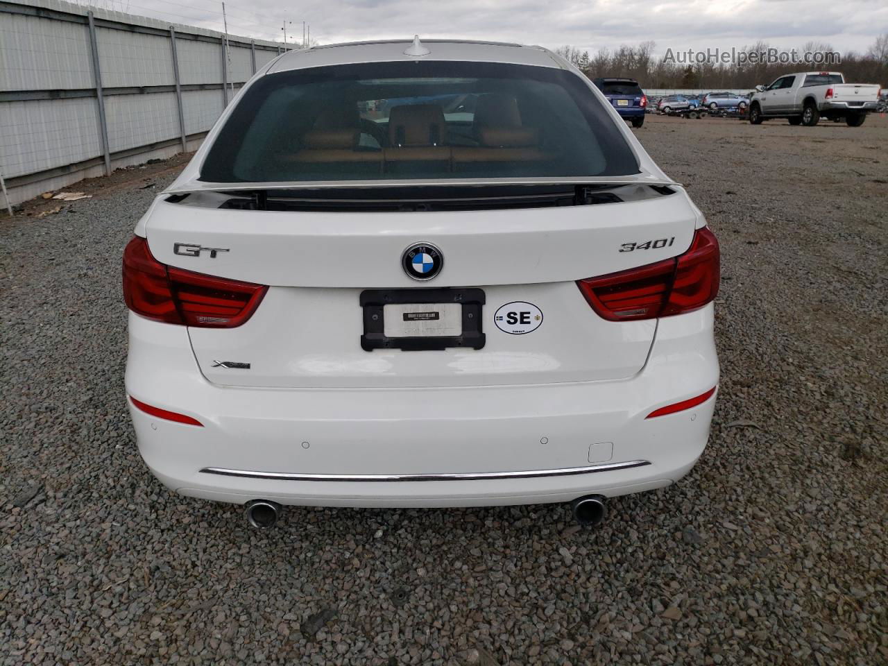 2017 Bmw 340 Xigt White vin: WBA8Y3C37HG450974